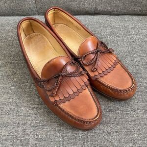 Allen Edmonds Woodstock Brown Leather Shoes Loafers Men Size 11.5